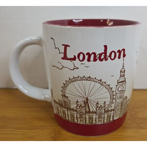 16 oz. London Souvenir Mug Cup Big Ben, London Eye, Shard & The Gherkin Images ￼